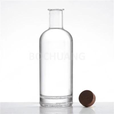 750ml (25.4oz) Pusingan Botol Kaca Jelas